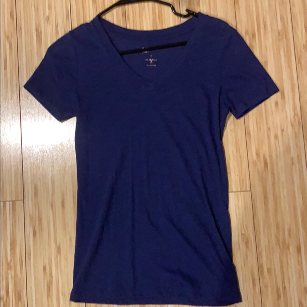 Navy Blue V-Neck T-Shirt Women